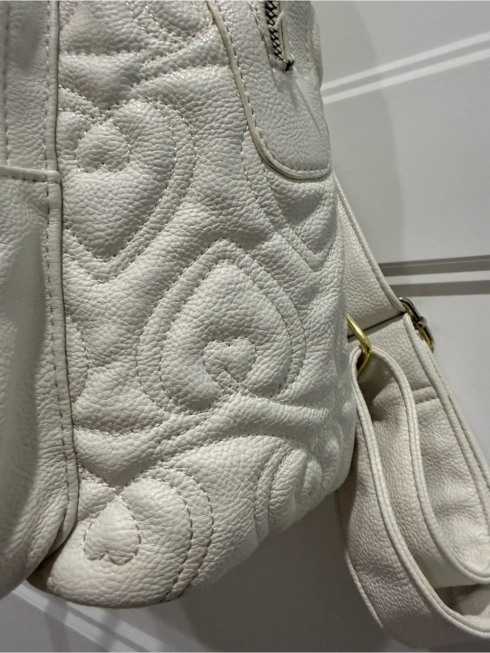 EUC Quilted Betsey Johnson Milkshake Backpack with Pink Cup and Red Cherry lined